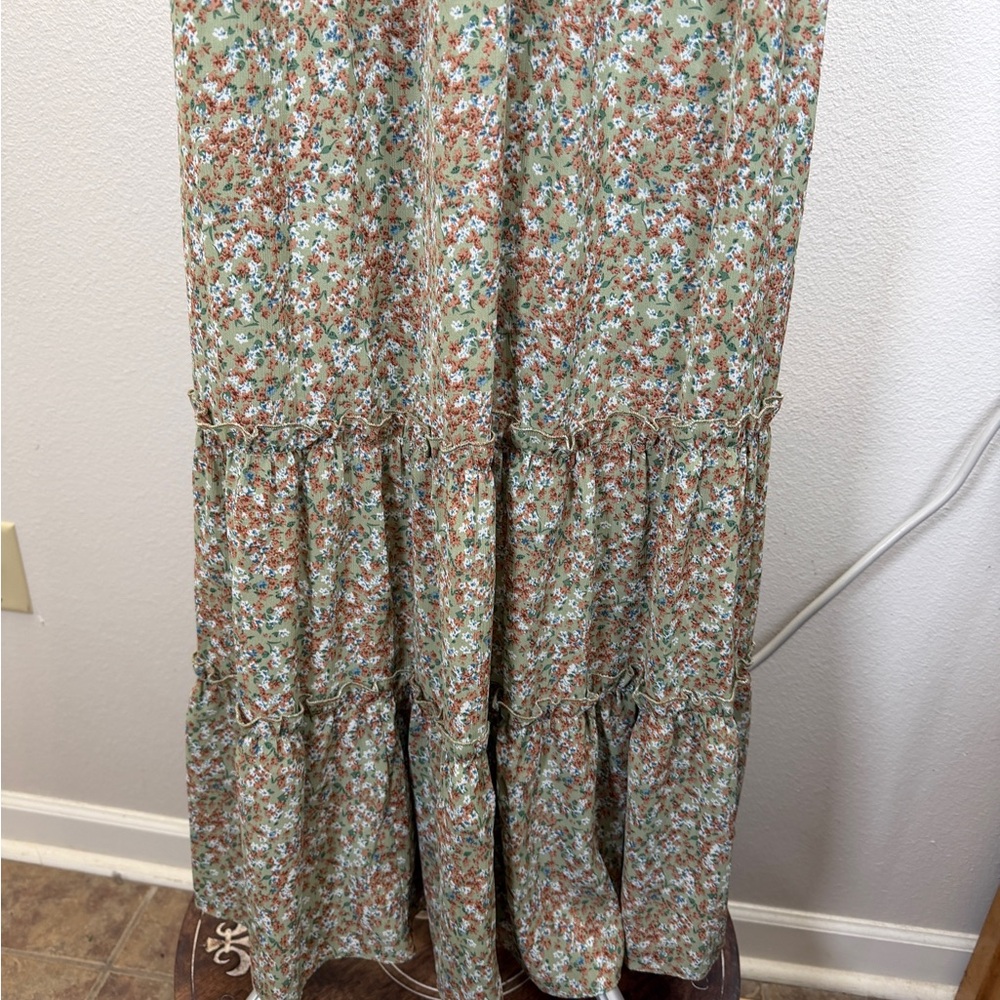 Altar'd State Floral Long Sleeve Dress with Button Detail - Picture 3 of 10